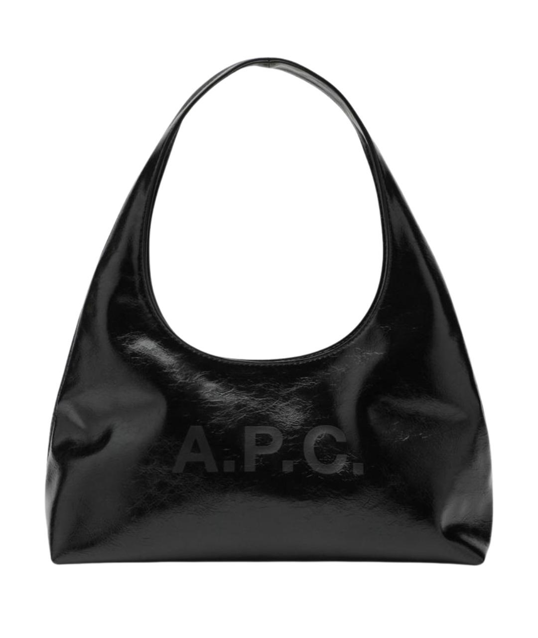 A.P.C. Черная синтетическая сумка через плечо, фото 1