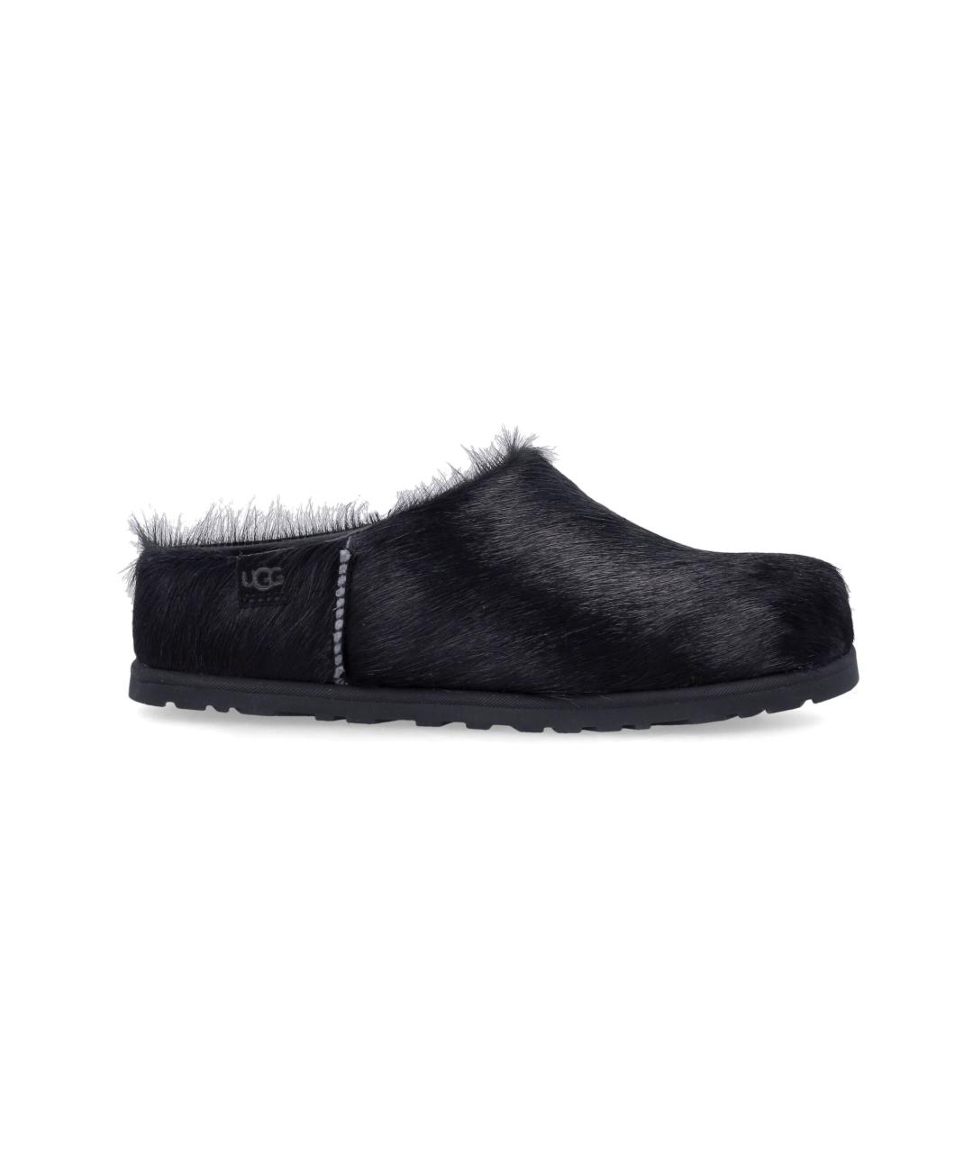 UGG Черные кожаные сабо, фото 4