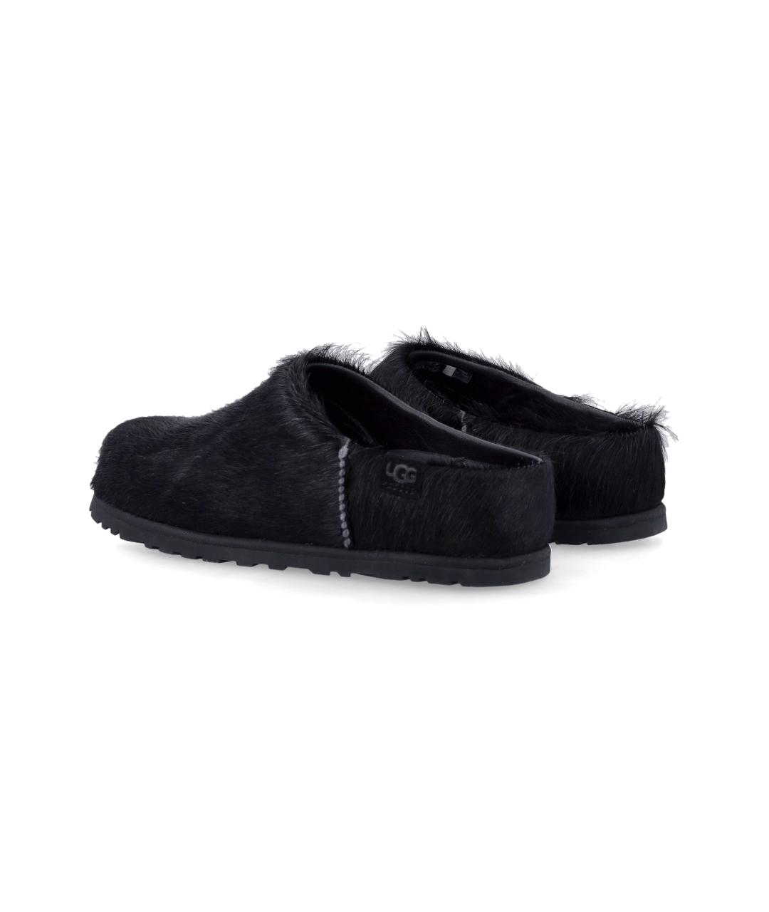 UGG Черные кожаные сабо, фото 3