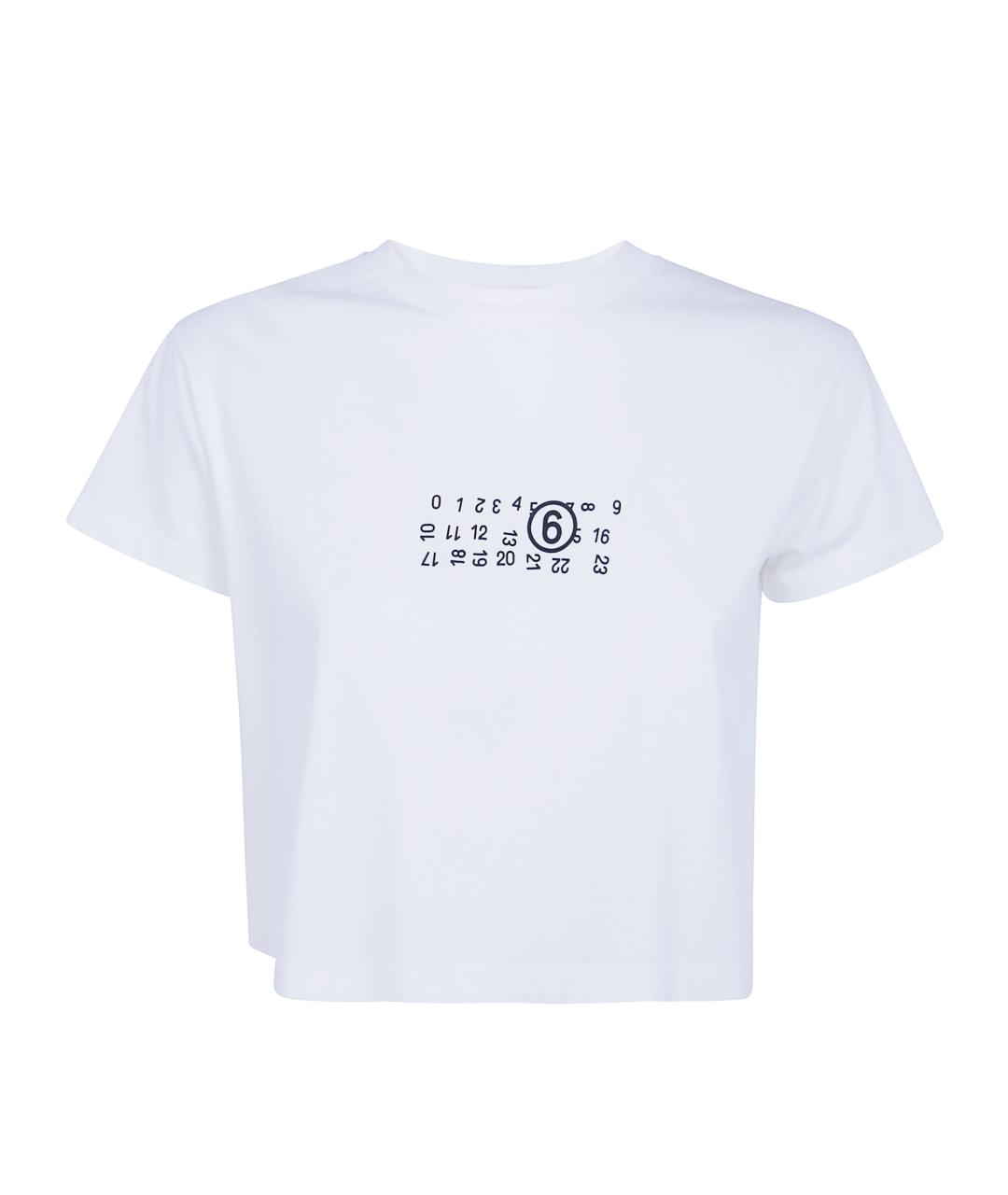 MM6 MAISON MARGIELA Белая хлопковая футболка, фото 1