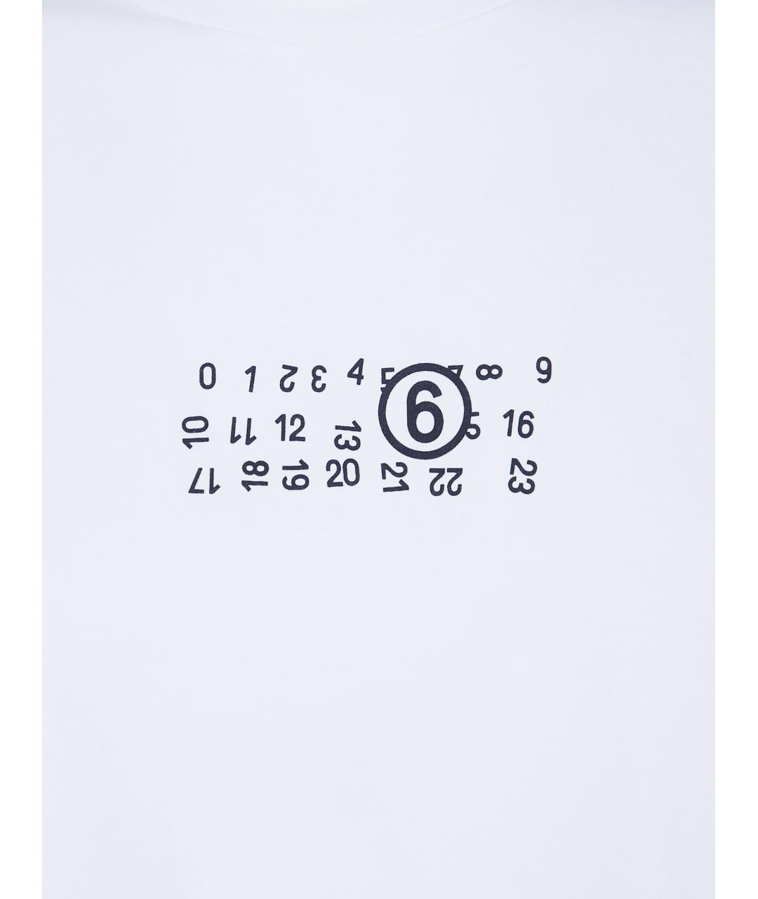 MM6 MAISON MARGIELA Белая хлопковая футболка, фото 3