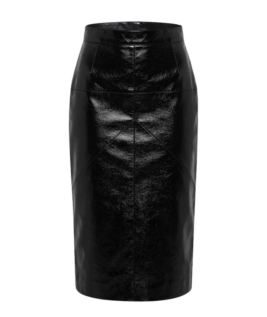 LANVIN Черная хлопковая юбка миди, фото 1