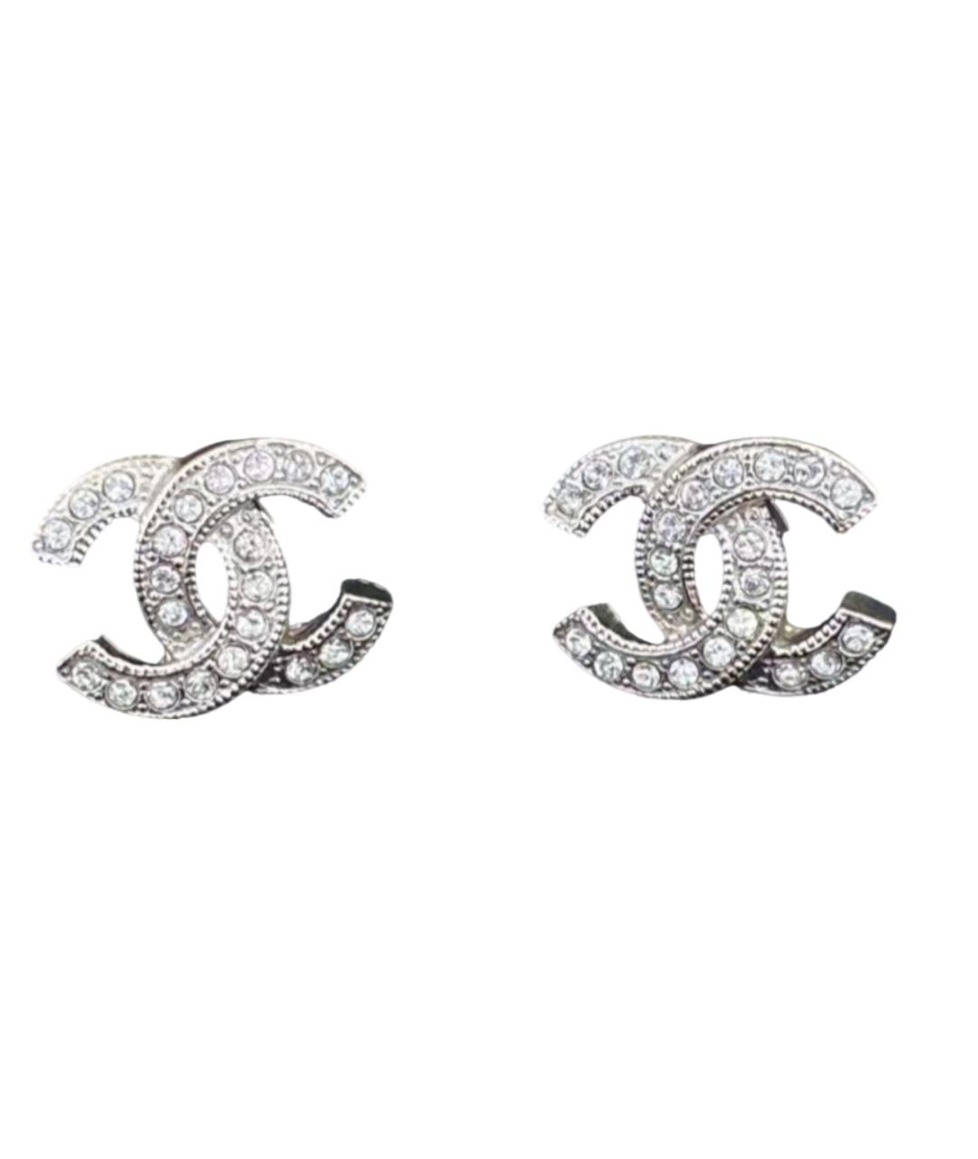 CHANEL Серебряные металлические серьги, фото 1