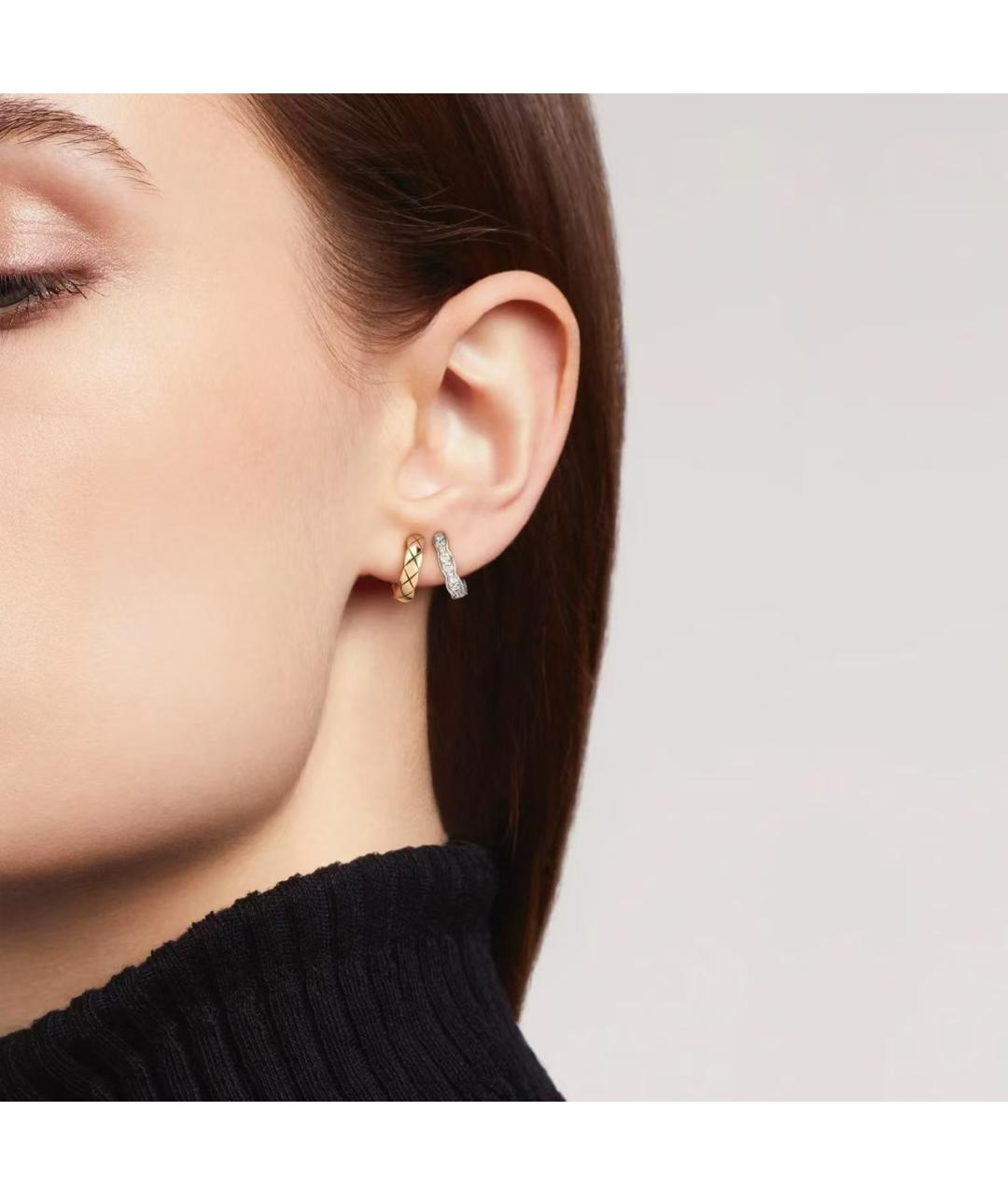 CHANEL Золотые серьги, фото 5