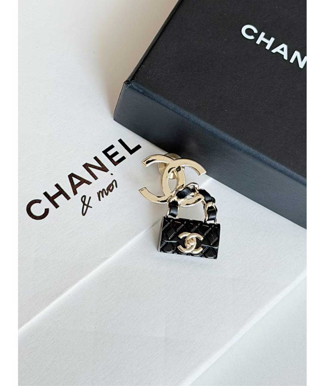 CHANEL Золотая металлическая булавка / брошь, фото 5