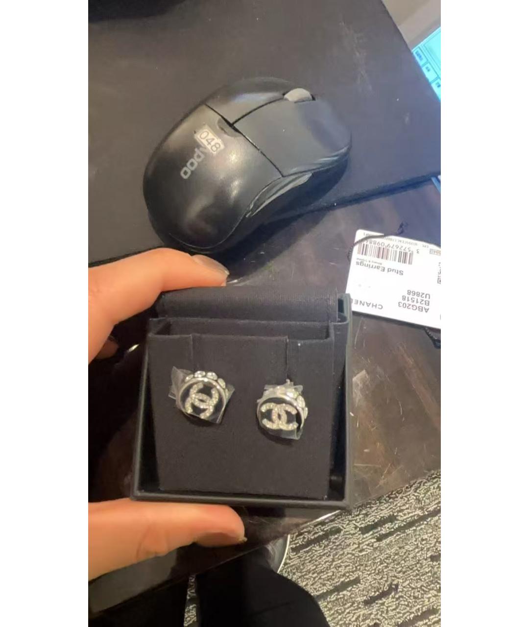CHANEL Серебряные серьги, фото 2