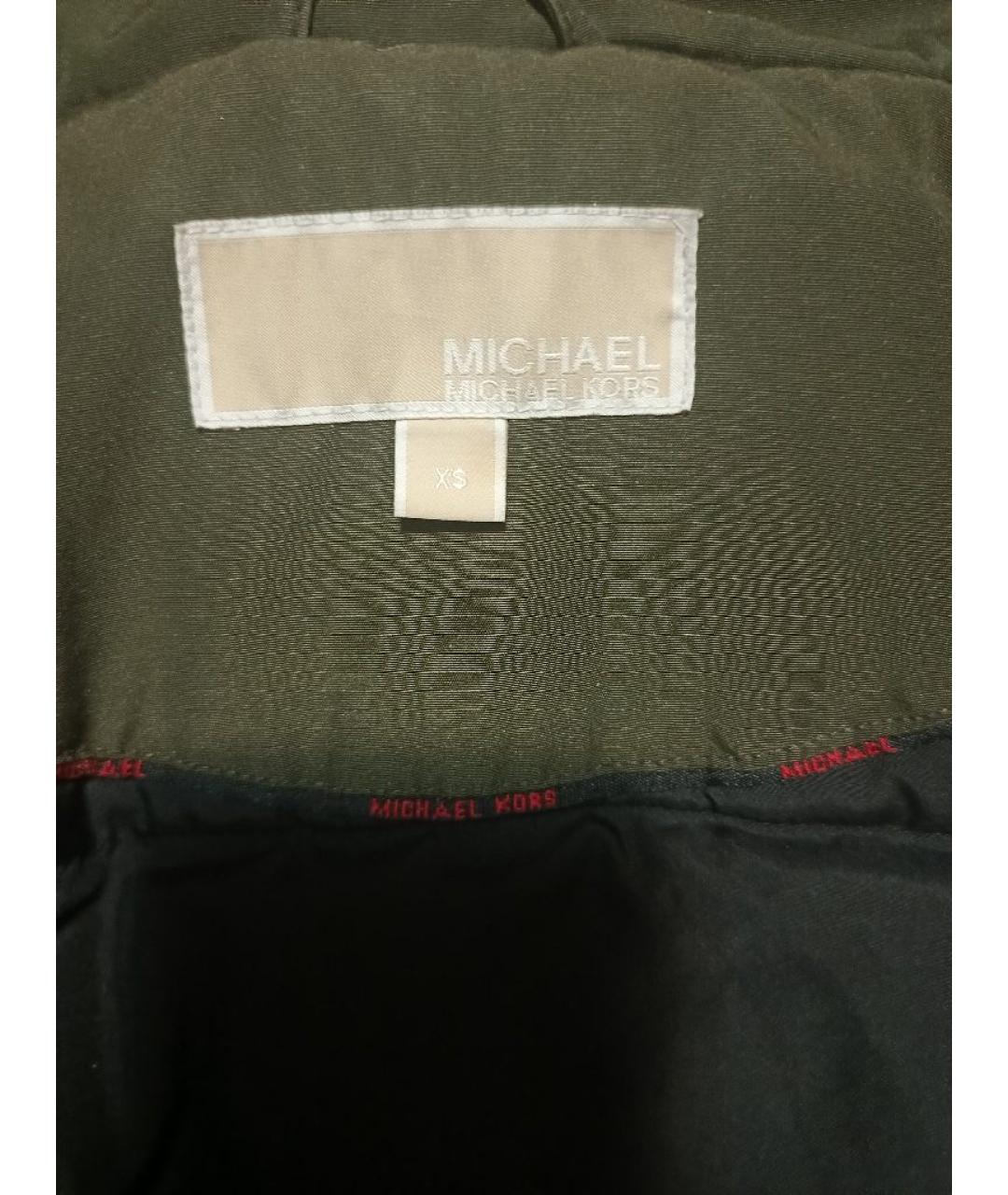 MICHAEL KORS Хаки полиэстеровая парка, фото 4
