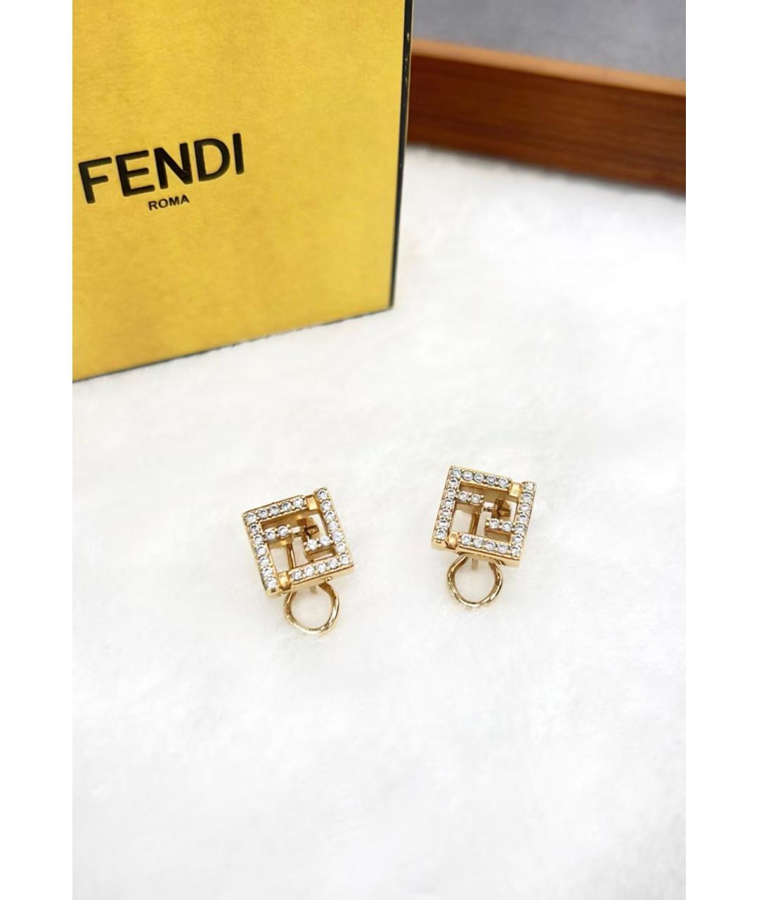 FENDI Золотые серьги, фото 4
