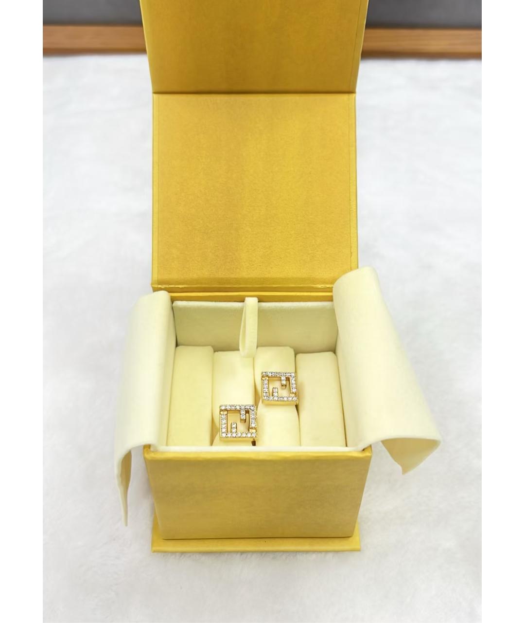 FENDI Золотые серьги, фото 3