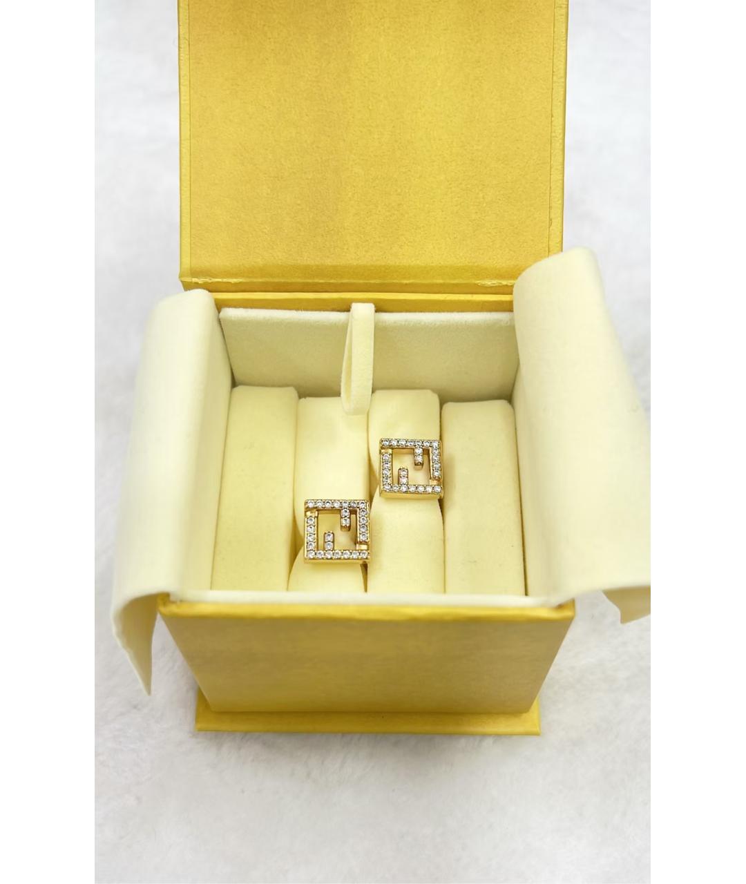 FENDI Золотые серьги, фото 2