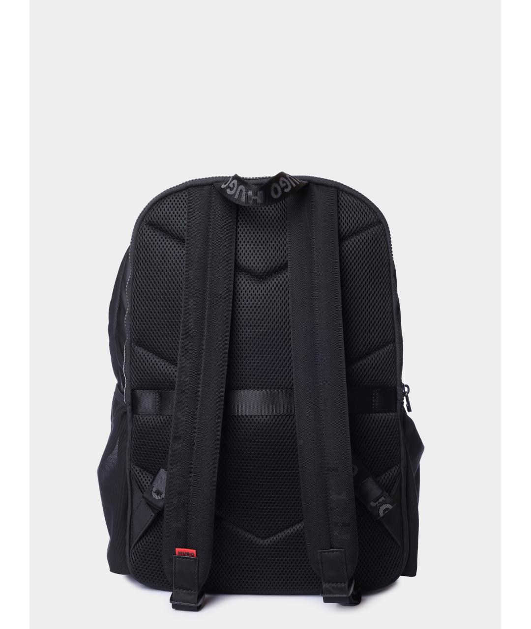 HUGO BOSS Черный нейлоновый рюкзак, фото 4