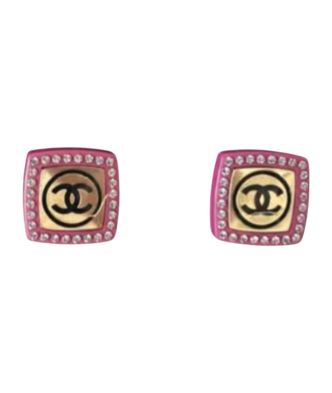 CHANEL Розовые серьги, фото 1
