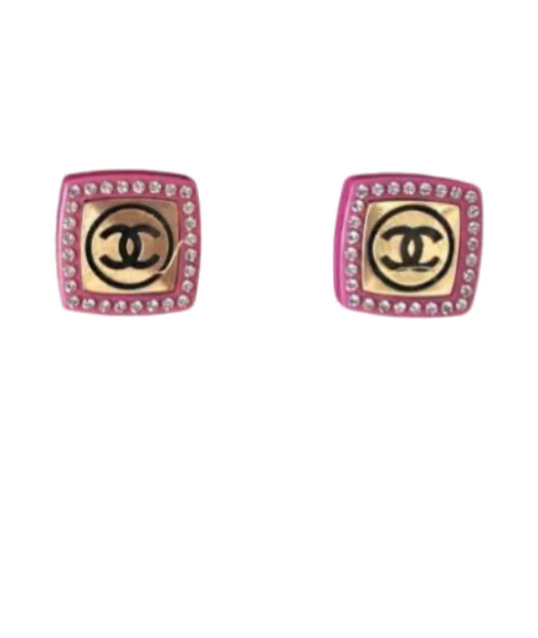 CHANEL Розовые серьги, фото 5