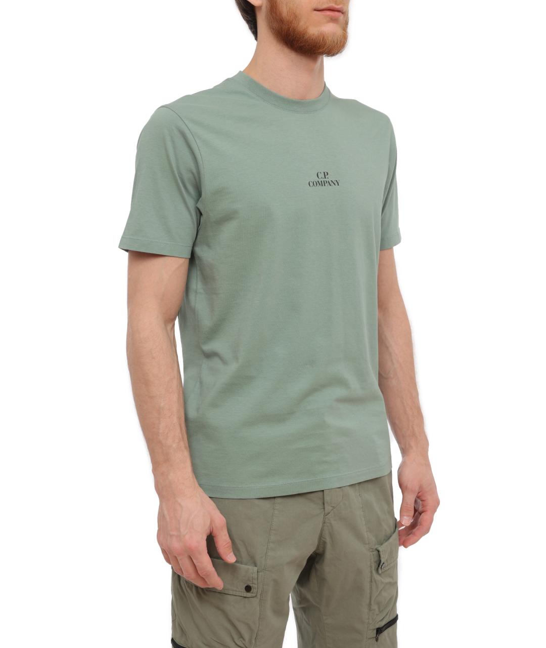 CP COMPANY Зеленая хлопковая футболка, фото 5