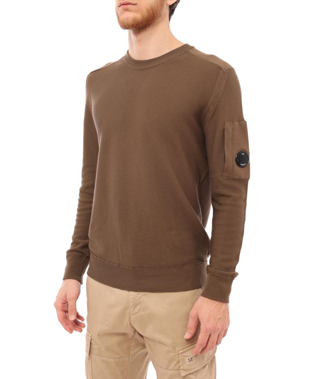 CP COMPANY Коричневый шерстяной джемпер / свитер, фото 4