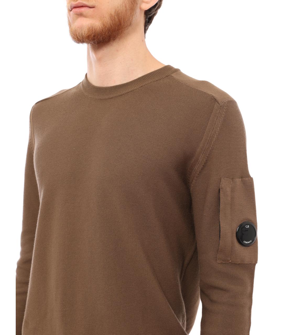 CP COMPANY Коричневый шерстяной джемпер / свитер, фото 5