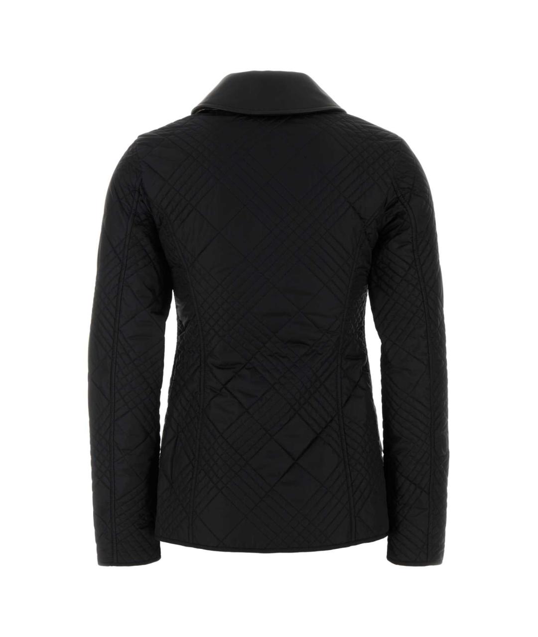 BURBERRY Черная нейлоновая куртка, фото 2