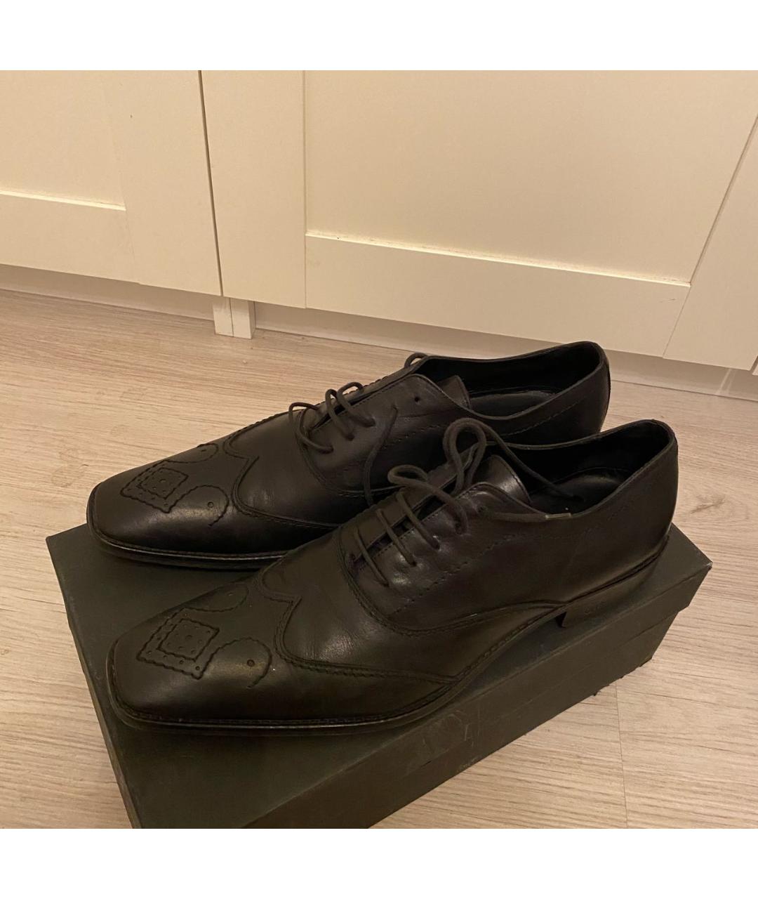 GIANFRANCO FERRE Черные кожаные туфли, фото 5