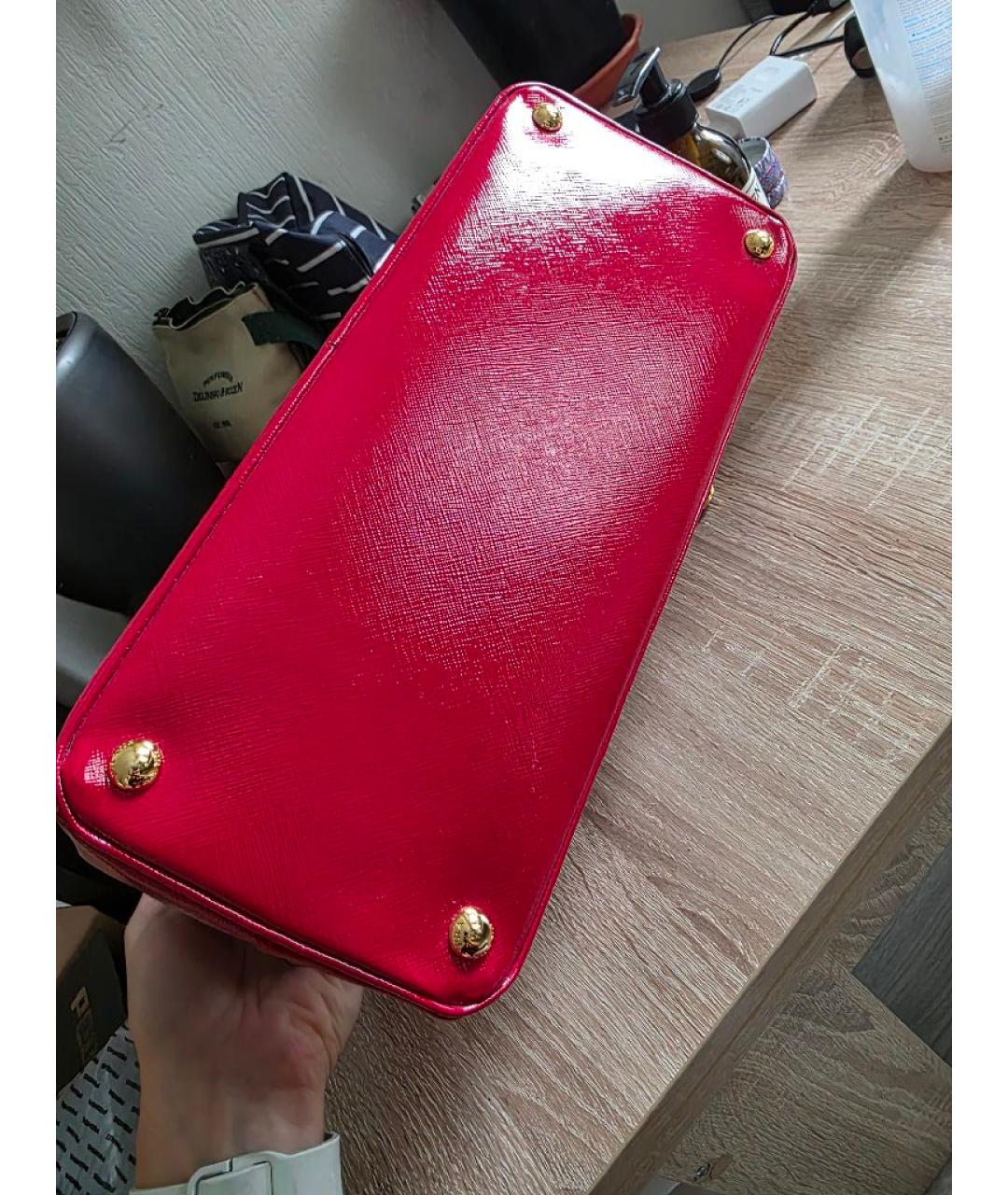 PRADA Красная кожаная сумка тоут, фото 3