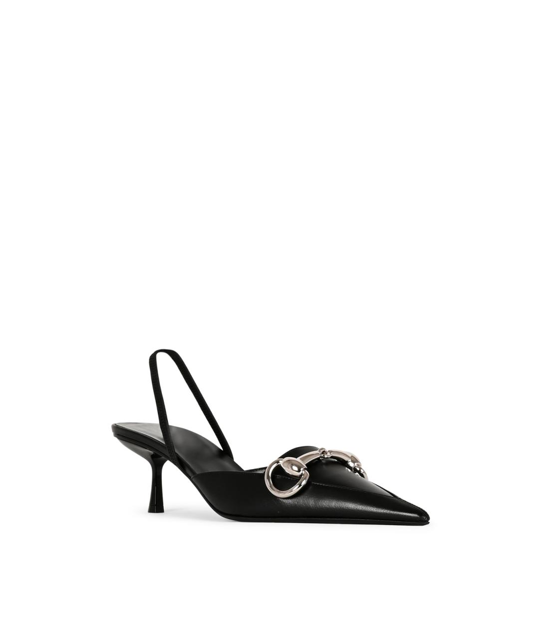 GUCCI Черные кожаные туфли, фото 3