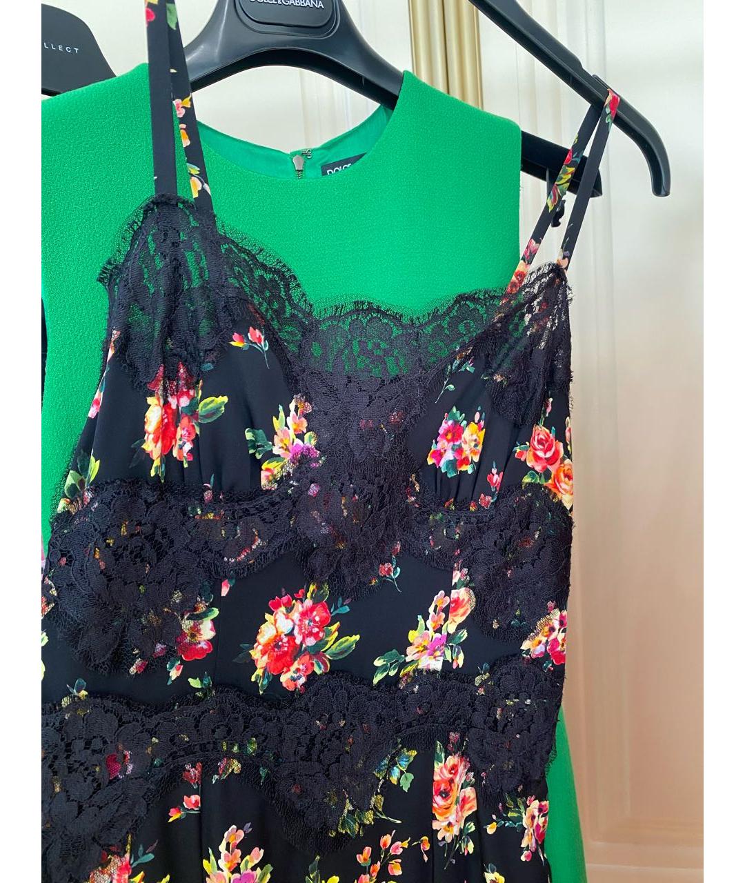 DOLCE&GABBANA Черное шелковое коктейльное платье, фото 3