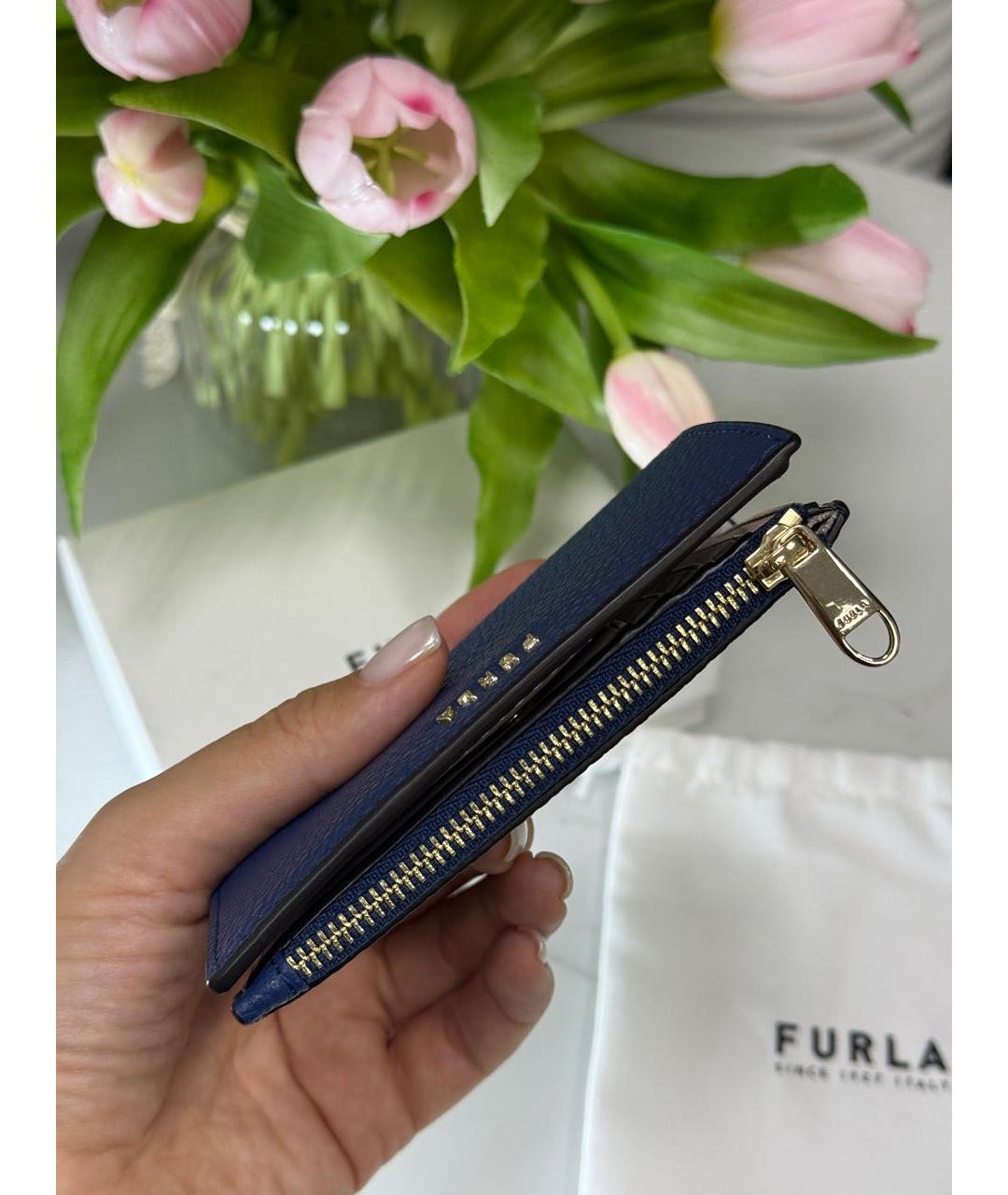 FURLA Синий кожаный кошелек, фото 4