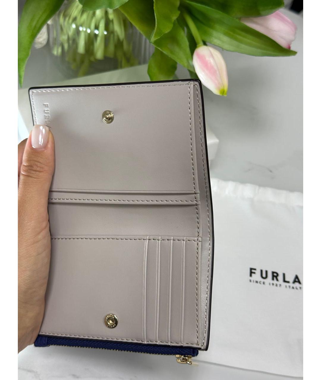FURLA Синий кожаный кошелек, фото 2