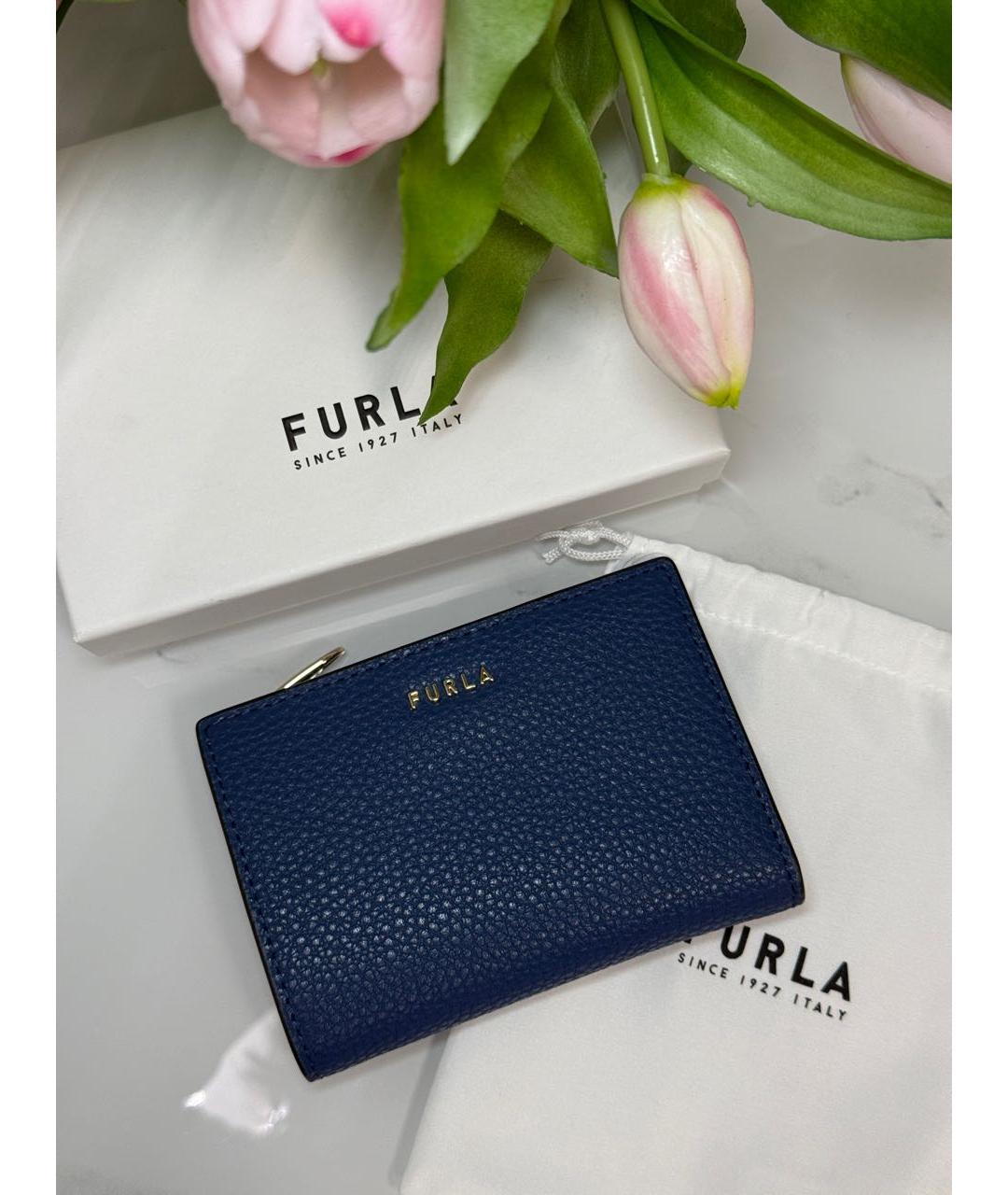 FURLA Синий кожаный кошелек, фото 5