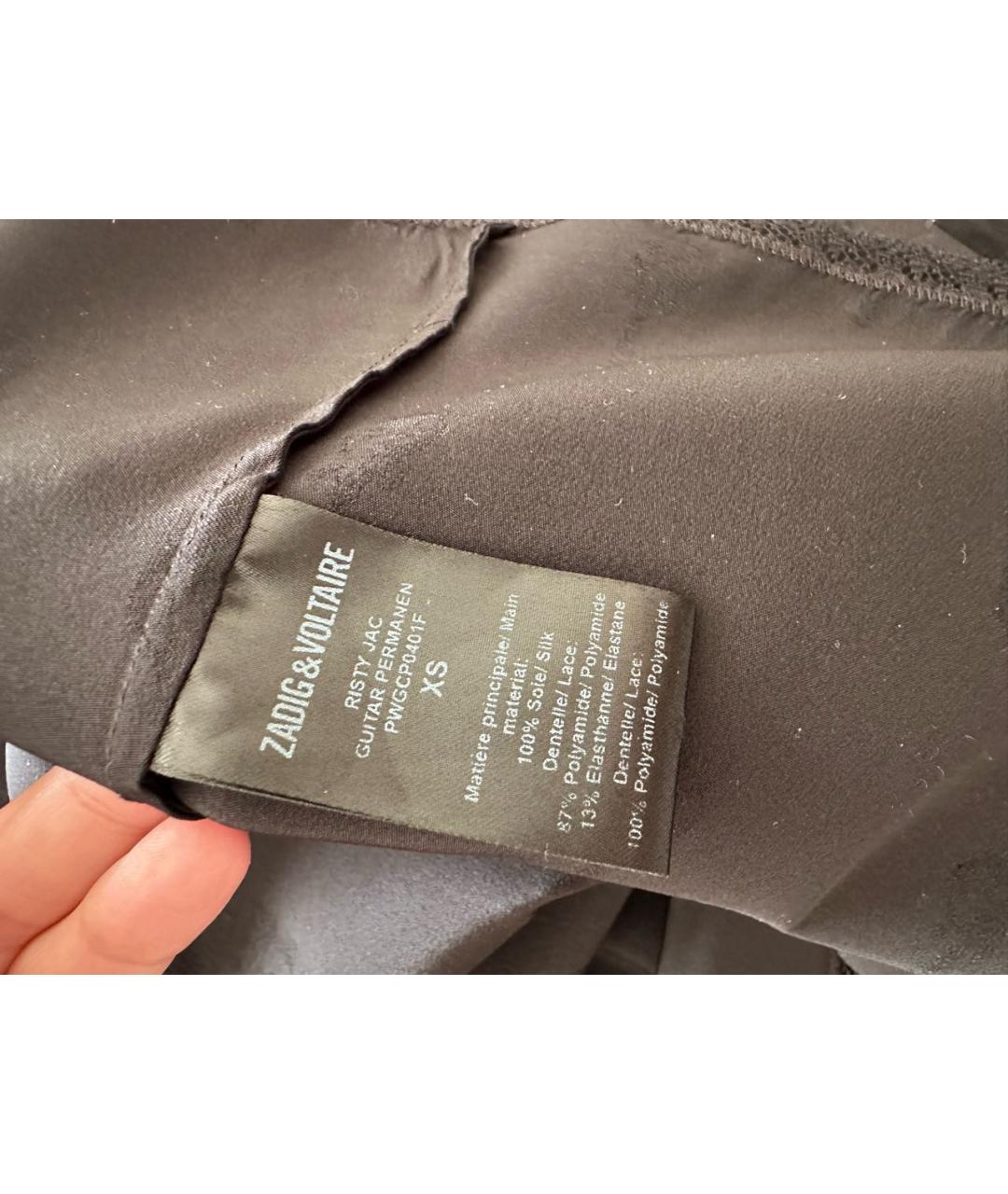 ZADIG & VOLTAIRE Черное шелковое повседневное платье, фото 7