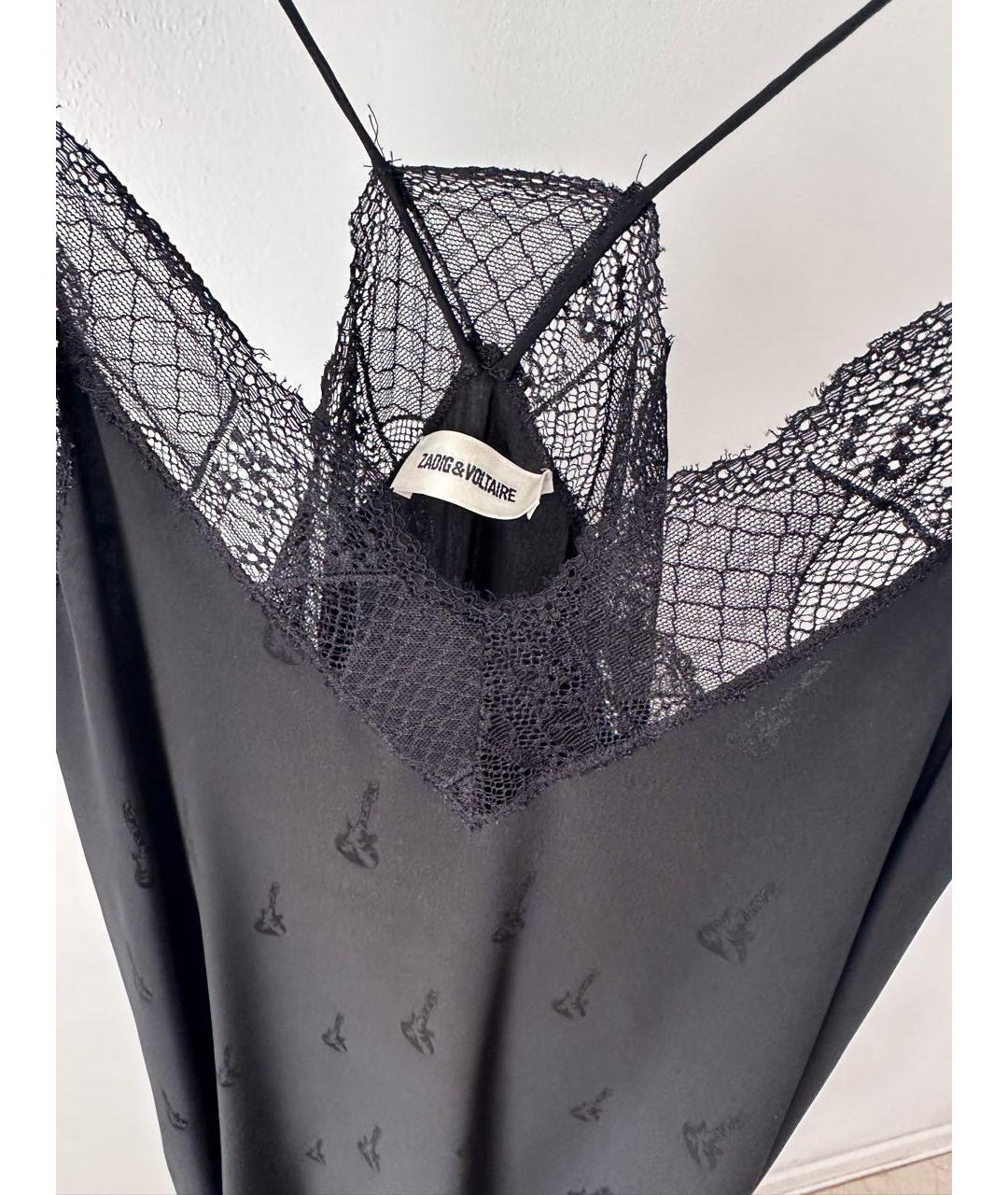 ZADIG & VOLTAIRE Черное шелковое повседневное платье, фото 3