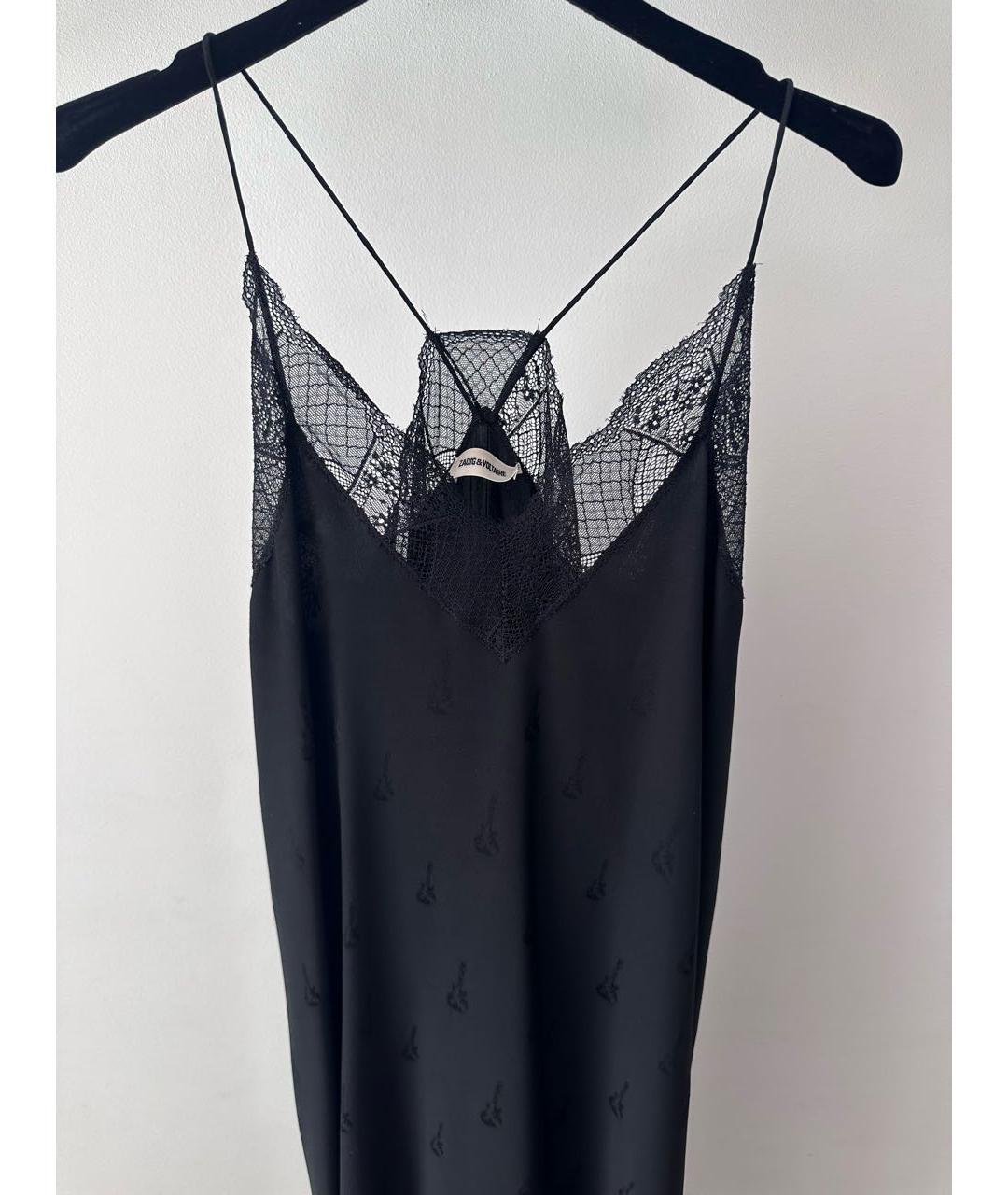 ZADIG & VOLTAIRE Черное шелковое повседневное платье, фото 2