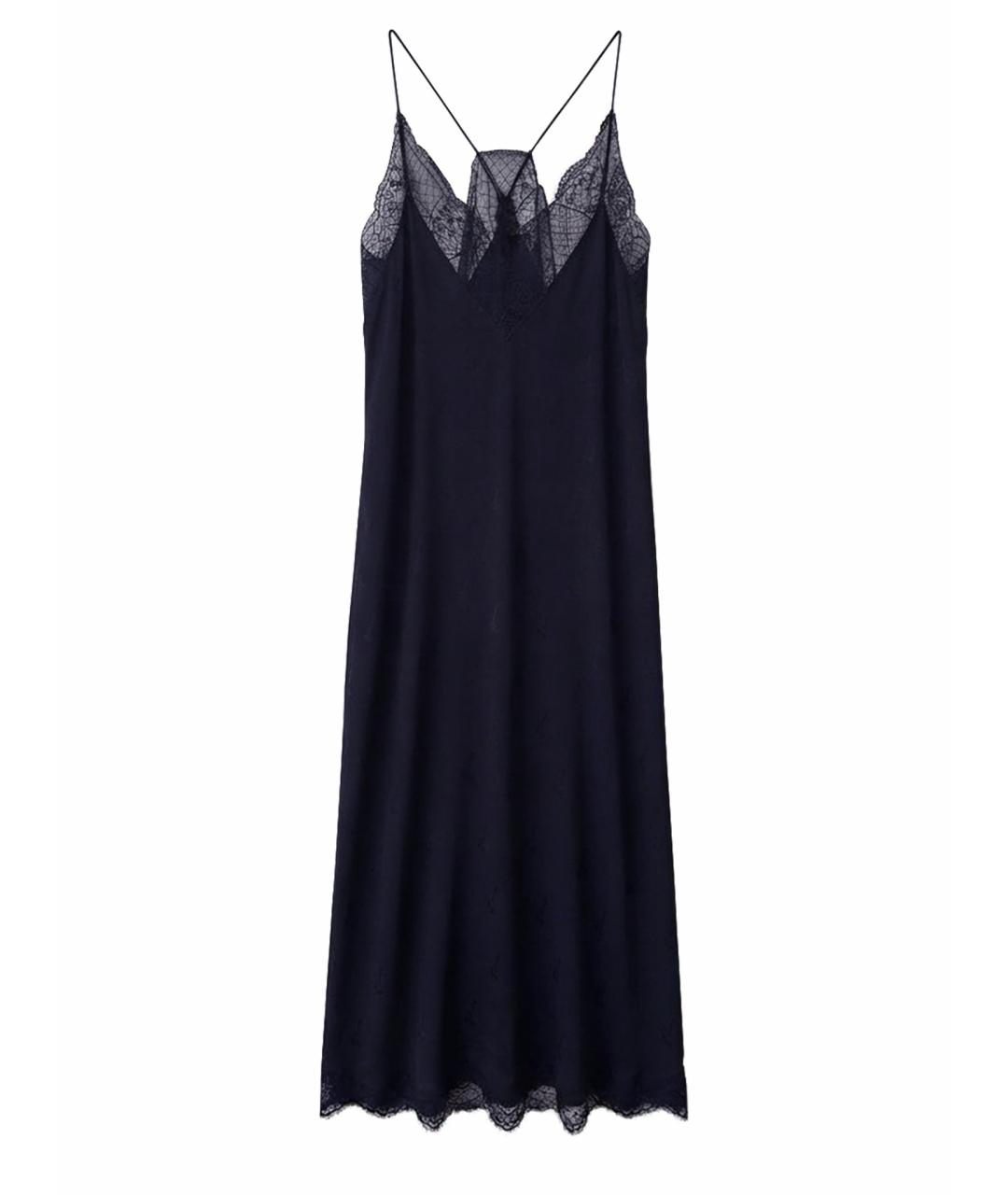 ZADIG & VOLTAIRE Черное шелковое повседневное платье, фото 1
