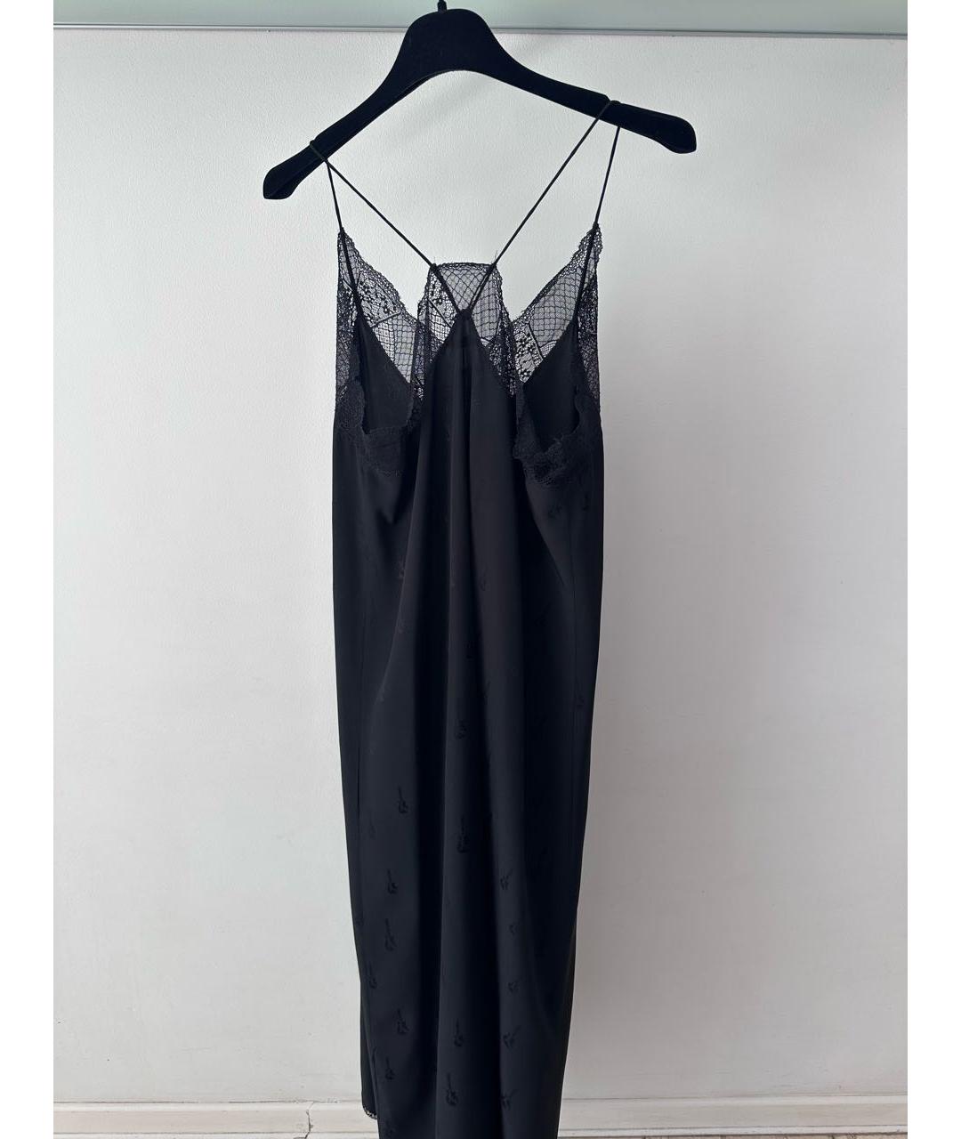 ZADIG & VOLTAIRE Черное шелковое повседневное платье, фото 6