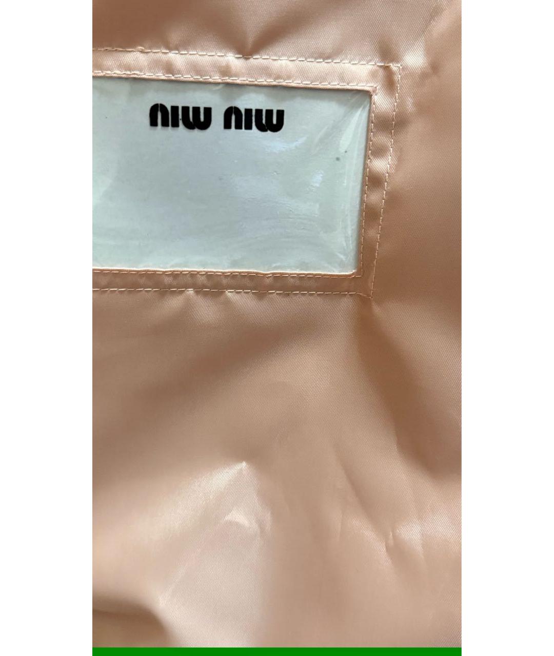MIU MIU Белое хлопковое коктейльное платье, фото 4