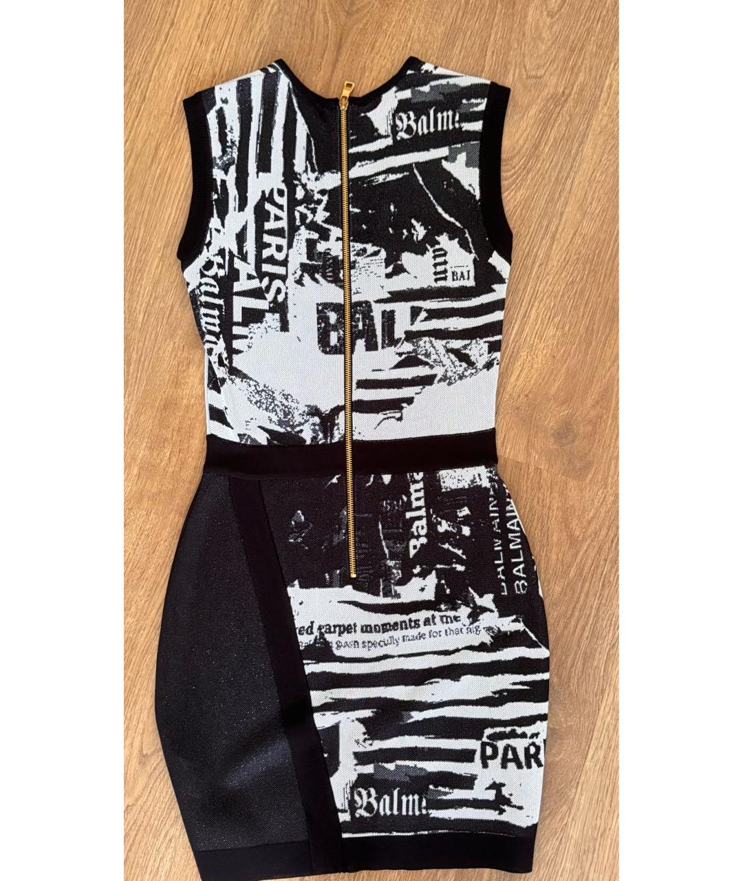 BALMAIN Черное вискозное коктейльное платье, фото 2