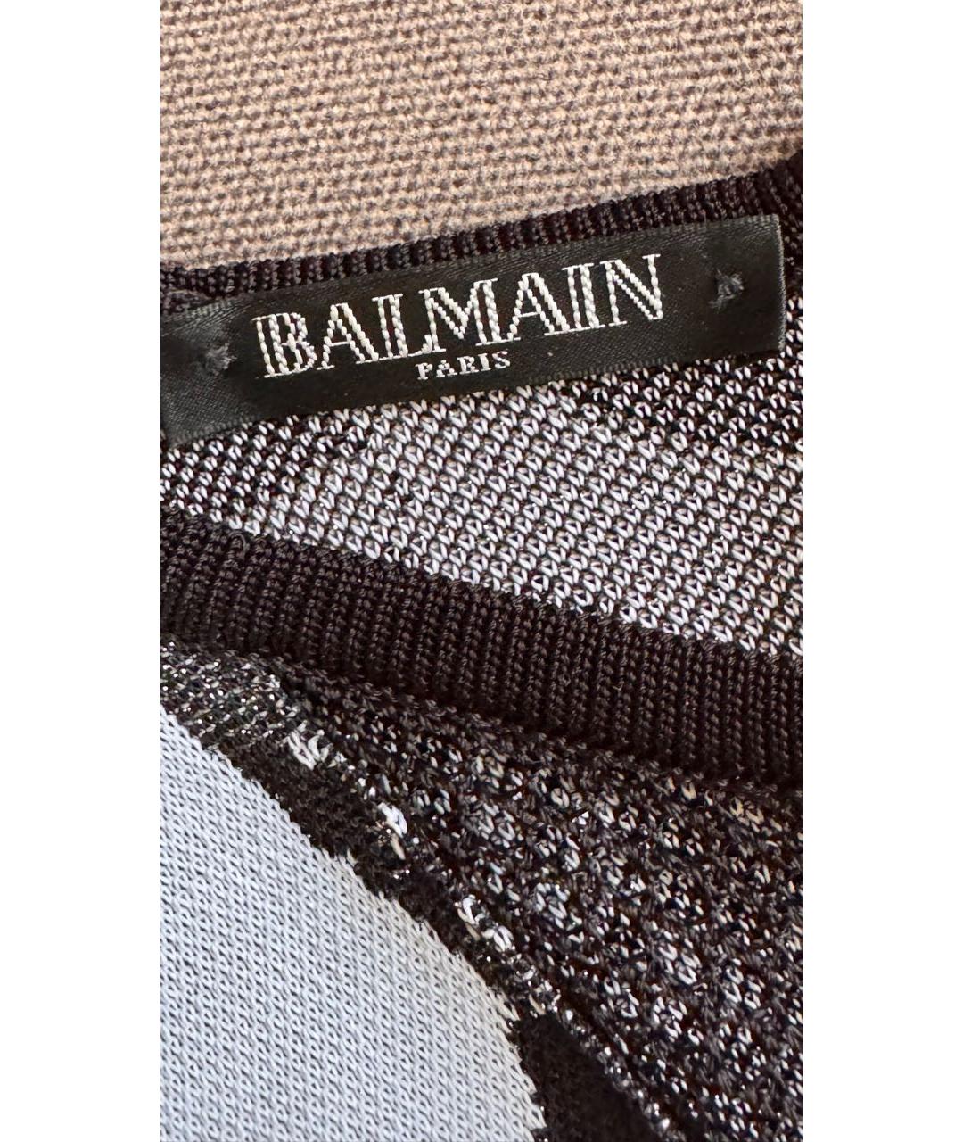 BALMAIN Черное вискозное коктейльное платье, фото 3