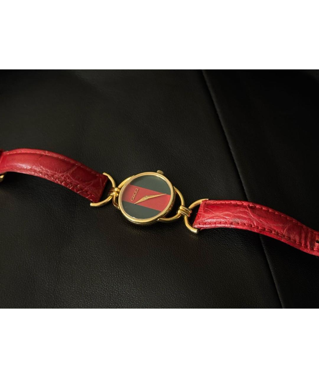 GUCCI Красные часы из золота и стали, фото 6