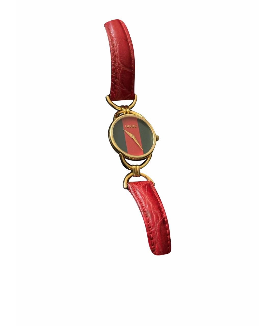GUCCI Красные часы из золота и стали, фото 1