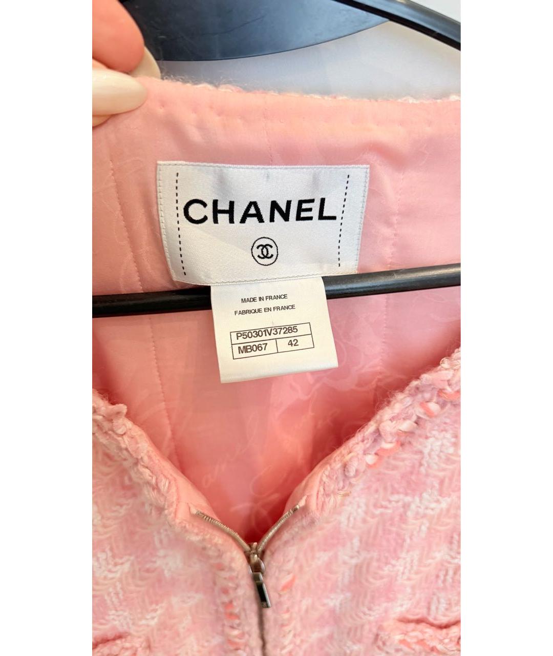 CHANEL Розовый твидовый костюм с юбками, фото 3