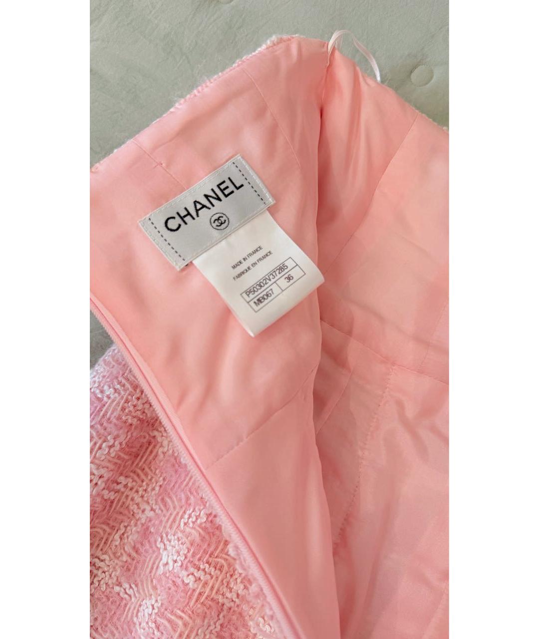CHANEL Розовый твидовый костюм с юбками, фото 5
