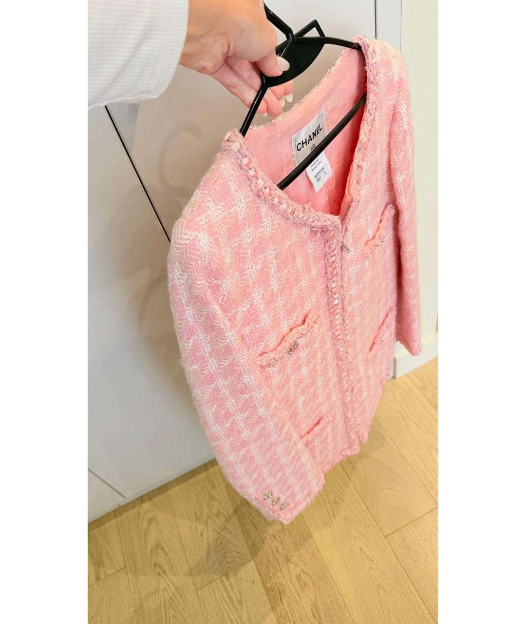 CHANEL Розовый твидовый костюм с юбками, фото 8