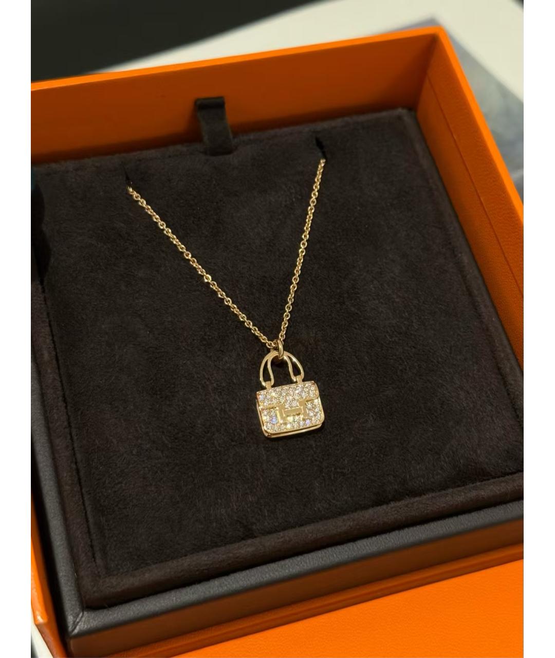 HERMES Золотая подвеска из розового золота, фото 3