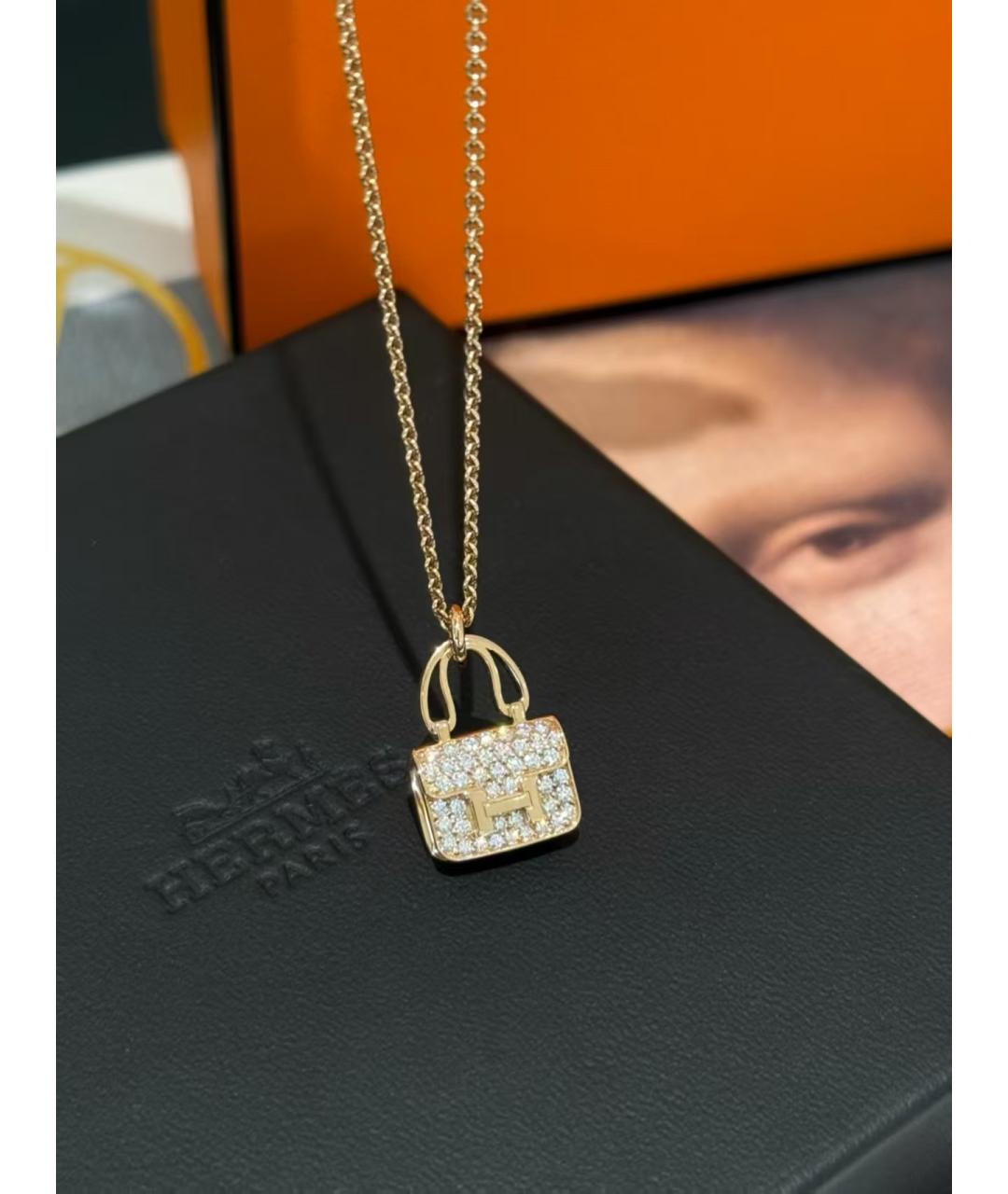 HERMES Золотая подвеска из розового золота, фото 4