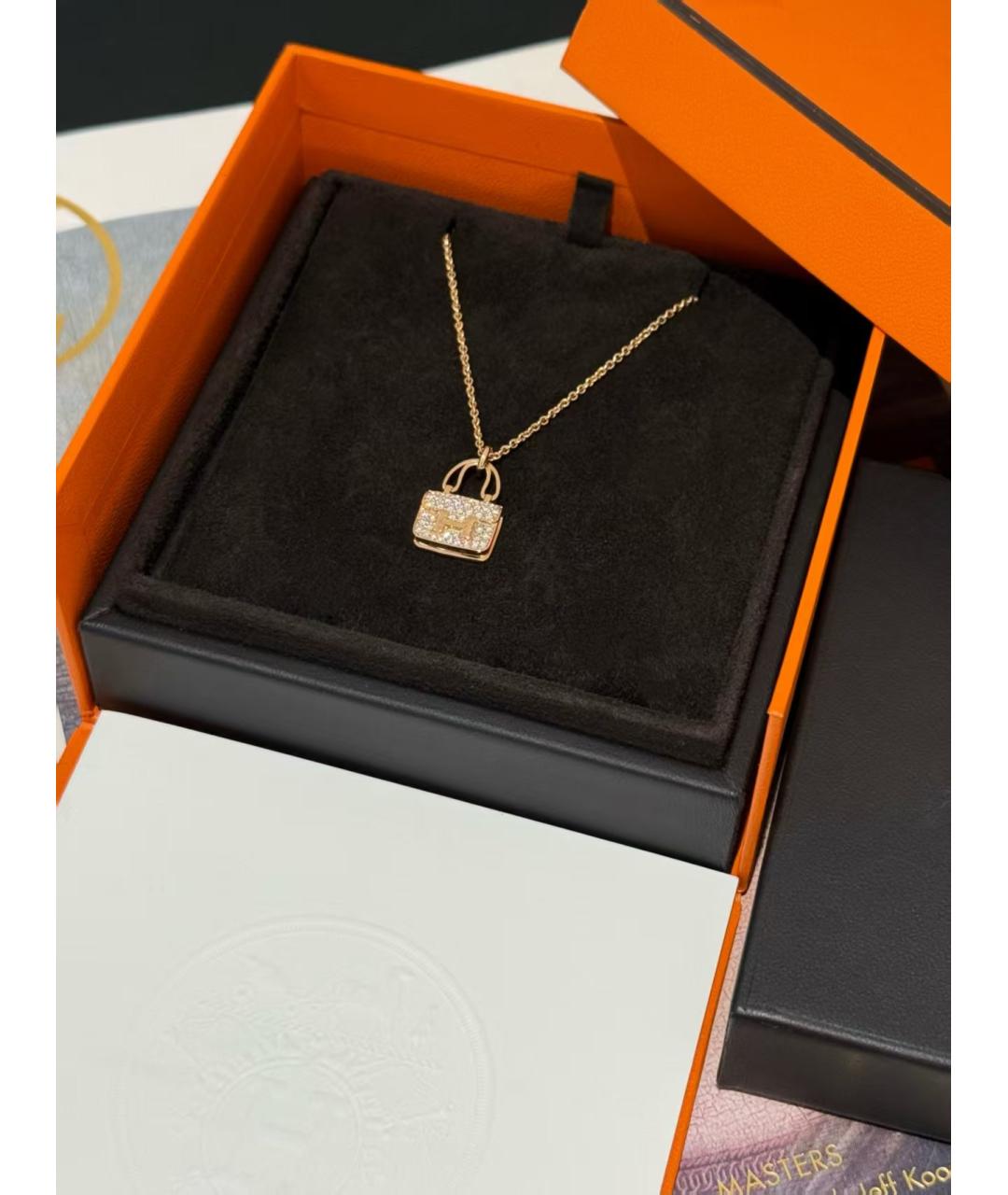 HERMES Золотая подвеска из розового золота, фото 2