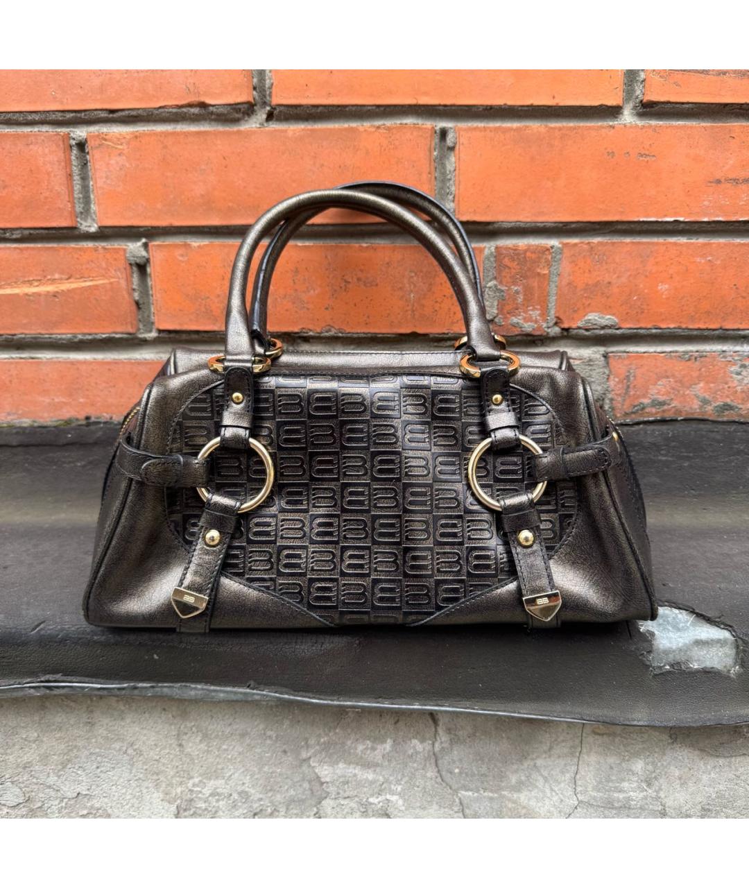 BALENCIAGA Черная кожаная сумка с короткими ручками, фото 4