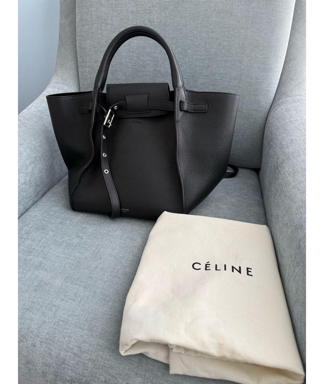 CELINE Черная кожаная сумка через плечо, фото 5