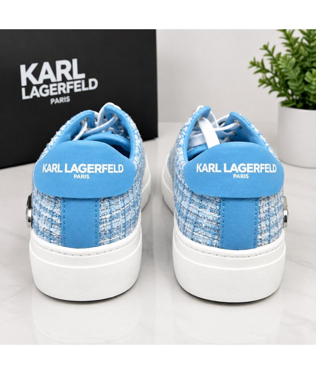 KARL LAGERFELD Голубые текстильные кеды, фото 5