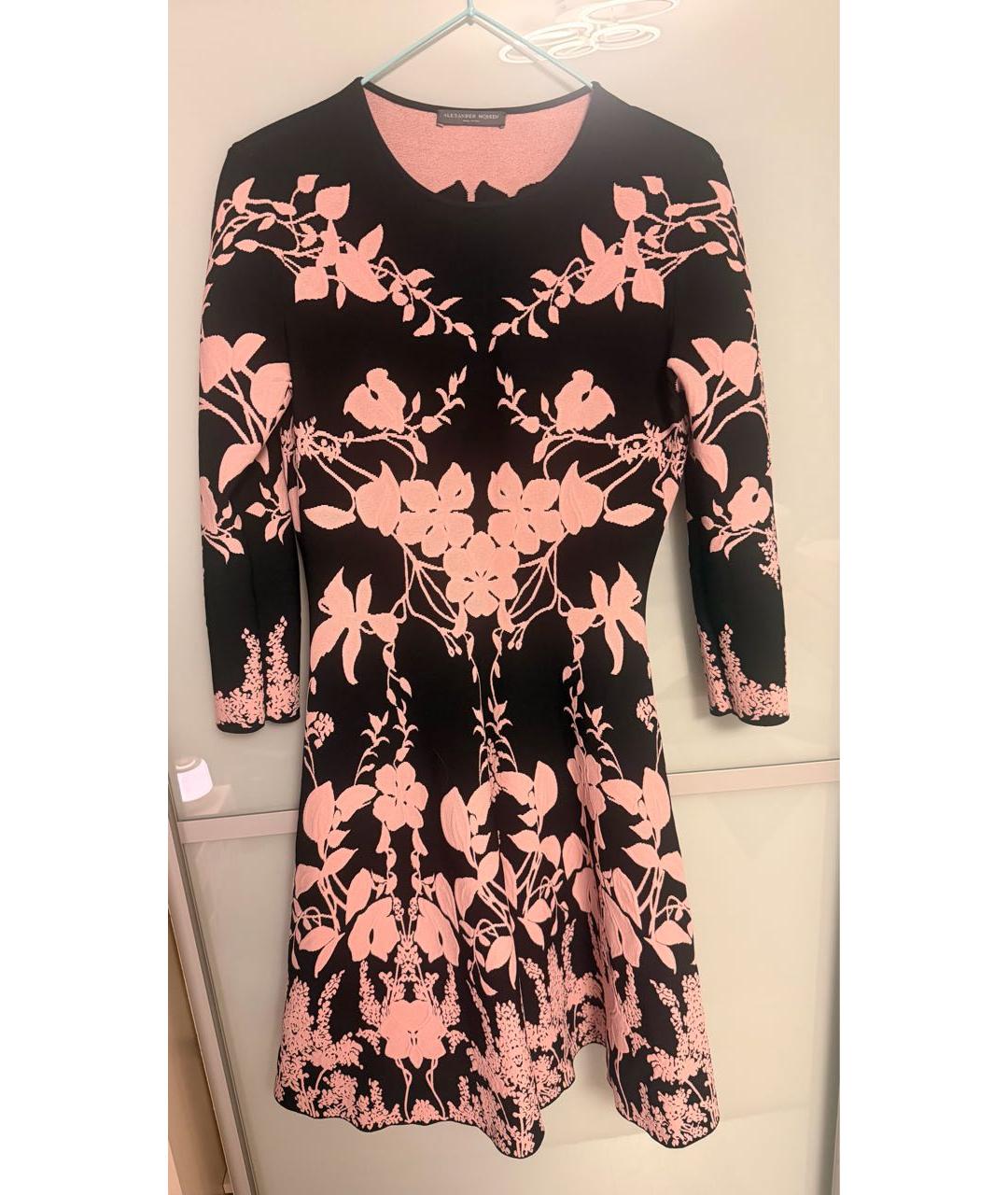 ALEXANDER MCQUEEN Черное вискозное коктейльное платье, фото 6