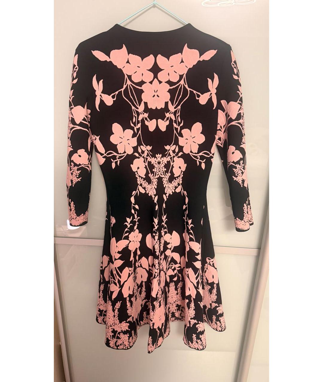 ALEXANDER MCQUEEN Черное вискозное коктейльное платье, фото 2
