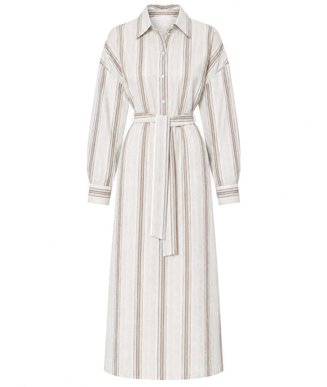 MAX MARA Бежевое хлопковое повседневное платье, фото 1
